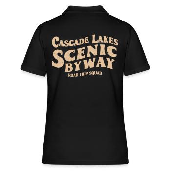 Cascade Lakes Scenic Byway Road Trip Squad - Women's Polo Shirt - black - Back - Ailine (174cm)