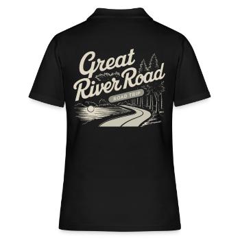 Great River Road Road Road Trip Paysage - Polo Femme - noir - Dos - Ailine (174cm)