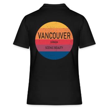 Vancouver Canada Scenic Beauty Souvenir - Women's Polo Shirt - black - Back - Ailine (174cm)