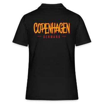Copenhague Souvenir Danemark Souvenirs de voyage - Polo Femme - noir - Dos - Ailine (174cm)