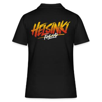 Helsinki Finlande Souvenir - Polo Femme - noir - Dos - Ailine (174cm)