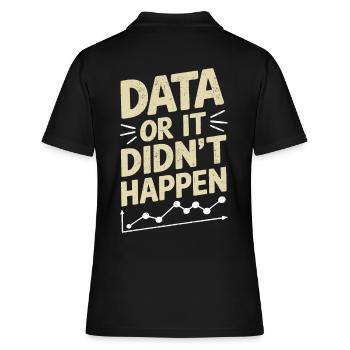 Data Analyst Data Scientist Data Engineer: Data Or - Frauen Polo Shirt - Schwarz - Hinten - Ailine (174cm)