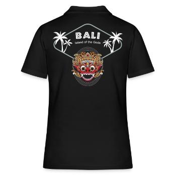 Bali Island of the Gods Barong Mask Ubud Rangda - Women's Polo Shirt - black - Back - Ailine (174cm)