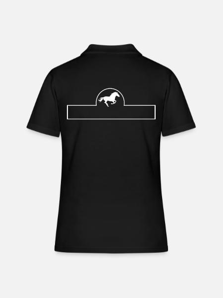 Les chevaux - Polo Femme - noir