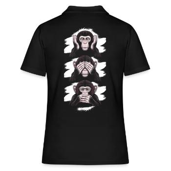 3 Singes - Polo Femme - noir - Dos - Ailine (174cm)