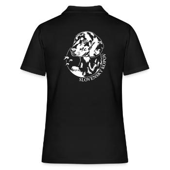 Slovensky Kopov Portrait Hunde Jagdhund Wilsigns - Frauen Polo Shirt - Schwarz - Hinten - Ailine (174cm)