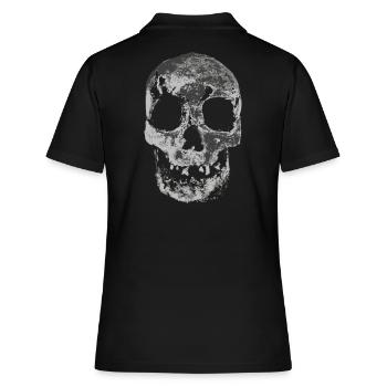 Schauriger Totenkopf - Frauen Polo Shirt - Schwarz - Hinten - Ailine (174cm)