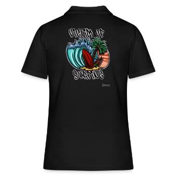 Victim Of Surfing - Women's Polo Shirt - black - Back - Ailine (174cm)