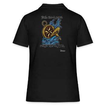 Finde deine Grenze, verliere deinen Weg - Frauen Polo Shirt - Schwarz - Hinten - Ailine (174cm)