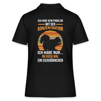 Mama Mutter Erdmännchen - Frauen Polo Shirt - Schwarz - Hinten - Ailine (174cm)