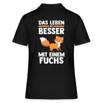 Fuchs - Frauen Polo Shirt - Schwarz - Hinten - Ailine (174cm)