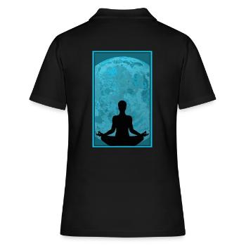 Yoga Meditation Entspannung meditieren ZEN - Women's Polo Shirt - black - Back - Ailine (174cm)