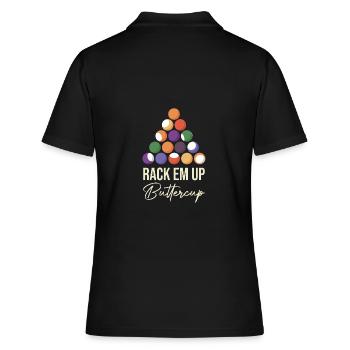 Billiard Papa Pool Player Snooker Queue 8 Ball Lie - Women's Polo Shirt - black - Back - Ailine (174cm)