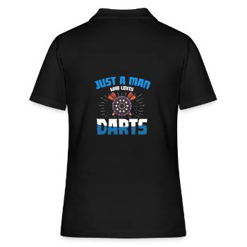 Just a man who loves billiards pool snooker liebh - Women's Polo Shirt - black - Back - Ailine (174cm)