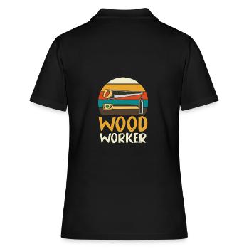 Lustige Schreiner Handwerker Werkzeug Spaß Liebhab - Frauen Polo Shirt - Schwarz - Hinten - Ailine (174cm)