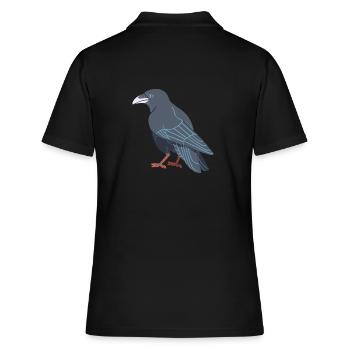 Rabenkrähe - Frauen Polo Shirt - Schwarz - Hinten - Ailine (174cm)