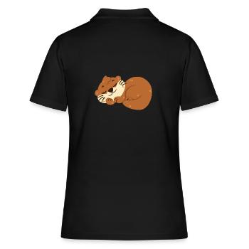 La loutre dort - Polo Femme - noir - Dos - Ailine (174cm)