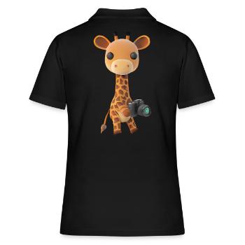 Photographier Safari Girafe - Polo Femme - noir - Dos - Ailine (174cm)