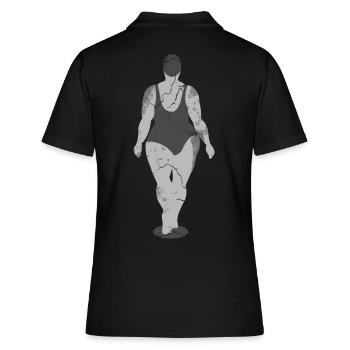 Belle femme en maillot de bain - Polo Femme - noir - Dos - Ailine (174cm)