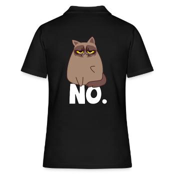 Chat grincheux - Polo Femme - noir - Dos - Ailine (174cm)