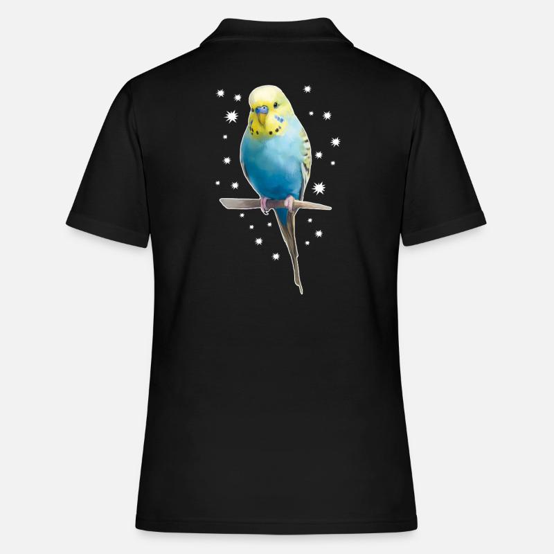 Budgie Stars - Women's Polo Shirt - black
