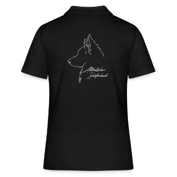 Altdeutscher Schäferhund Profil Hunde Wilsigns - Frauen Polo Shirt - Schwarz - Hinten - Ailine (174cm)