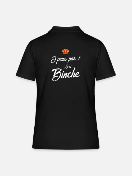 Je peux pas j'ai Binche - Carnaval de Binche - Polo Femme - noir