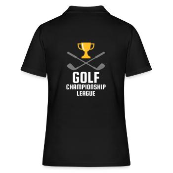 Golf championship league (Golfschläger, Pokal) - Frauen Polo Shirt - Schwarz - Hinten - Ailine (174cm)