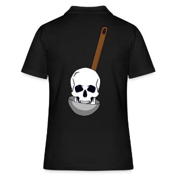 Soupe louche crâne cuisine cuisine toxique - Polo Femme - noir - Dos - Ailine (174cm)
