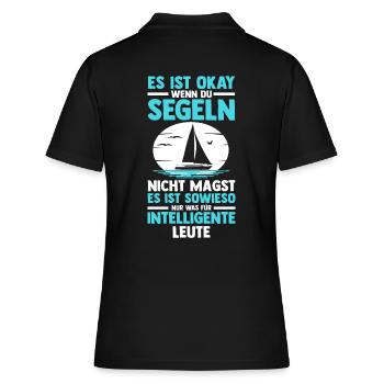 Segelboot Segler Segeln - Frauen Polo Shirt - Schwarz - Hinten - Ailine (174cm)
