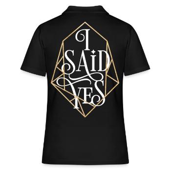 Bachelorette party I said Yes Bride Diamond - Women's Polo Shirt - black - Back - Ailine (174cm)