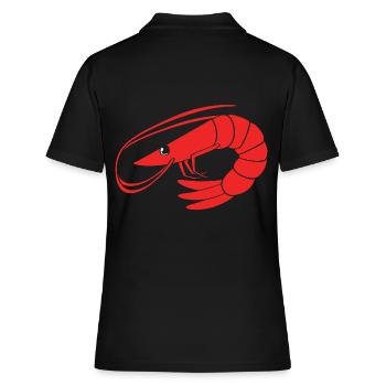 Crevettes, écrevisses, fruits de mer, crabe - Polo Femme - noir - Dos - Ailine (174cm)
