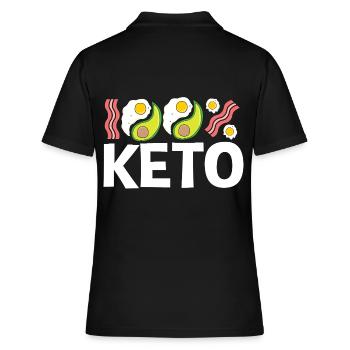 Régime Keto - Polo Femme - noir - Dos - Ailine (174cm)