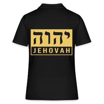 Judaïsme juif Yeshua - Polo Femme - noir - Dos - Ailine (174cm)