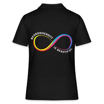 Autismus Gehirn Autist Asperger Neurodiversity - Frauen Polo Shirt - Schwarz - Hinten - Ailine (174cm)