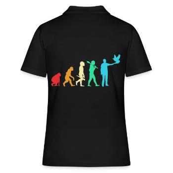 Tauben Taube - Frauen Polo Shirt - Schwarz - Hinten - Ailine (174cm)