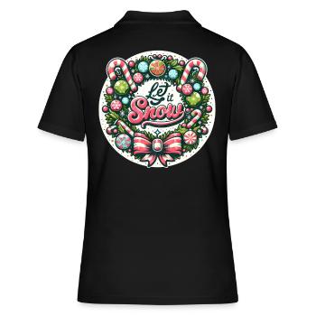 Let it Snow - Funny Holidays Drôle de Noël - Polo Femme - noir - Dos - Ailine (174cm)