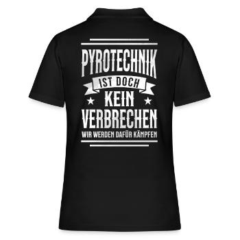 La pyrotechnie n’est pas un crime - Meme Spruch - Polo Femme - noir - Dos - Ailine (174cm)