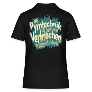 La pyrotechnie n’est pas un crime - Meme Spruch - Polo Femme - noir - Dos - Ailine (174cm)