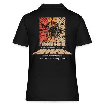 La pyrotechnie n’est pas un crime - Meme Spruch - Polo Femme - noir - Dos - Ailine (174cm)