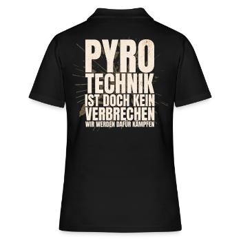 La pyrotechnie n’est pas un crime - Meme Spruch - Polo Femme - noir - Dos - Ailine (174cm)