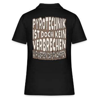 La pyrotechnie n’est pas un crime - Meme Spruch - Polo Femme - noir - Dos - Ailine (174cm)