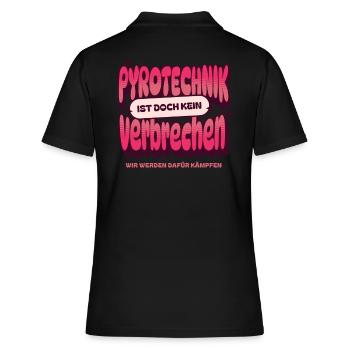 La pyrotechnie n’est pas un crime - Meme Spruch - Polo Femme - noir - Dos - Ailine (174cm)