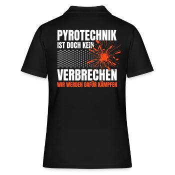 La pyrotechnie n’est pas un crime - Meme Spruch - Polo Femme - noir - Dos - Ailine (174cm)