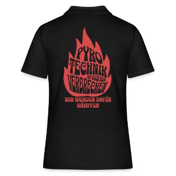 La pyrotechnie n’est pas un crime - Meme Spruch - Polo Femme - noir - Dos - Ailine (174cm)