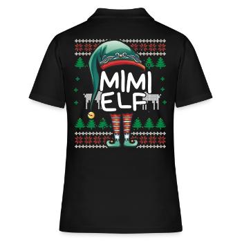Mimi Elf Funny Christmas Family Outfit - Women's Polo Shirt - black - Back - Ailine (174cm)