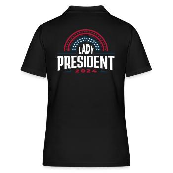 Lady President 2024: Kamala Harris 2024 Campaign - Women's Polo Shirt - black - Back - Ailine (174cm)