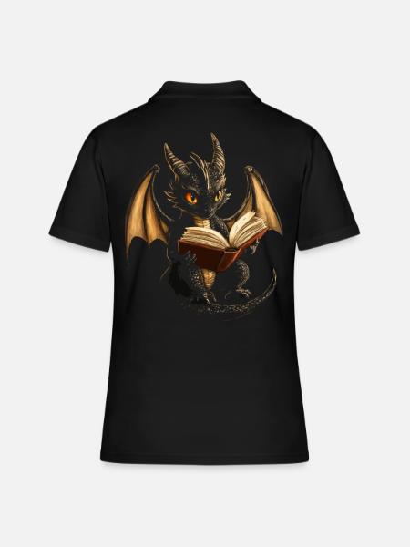 Black Dragon – Mysticism for Book Lovers - Women's Polo Shirt - black