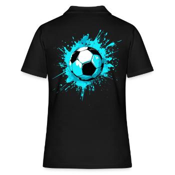 Splash de football élégant - look streetwear - Polo Femme - noir - Dos - Ailine (174cm)