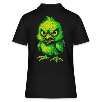 Wütender Neon-Küken Cartoonstil - Frauen Polo Shirt - Schwarz - Hinten - Ailine (174cm)